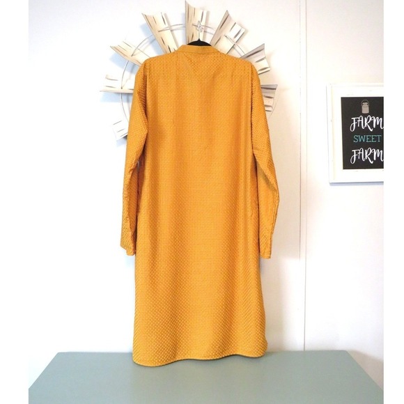 Sojanya Since 1958 Men's Pure Cotton Checked Embroidered Only Long Kurta XXL 44 - Picture 11 of 16